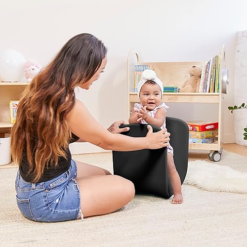 Miniatura 61 de ECR4Kids Asiento ondulado, altura del asiento de 14 a 15.1 pulgadas, taburete de perca, amarillo, paquete de 2 Amarillo,Negro -,Azul,Gris