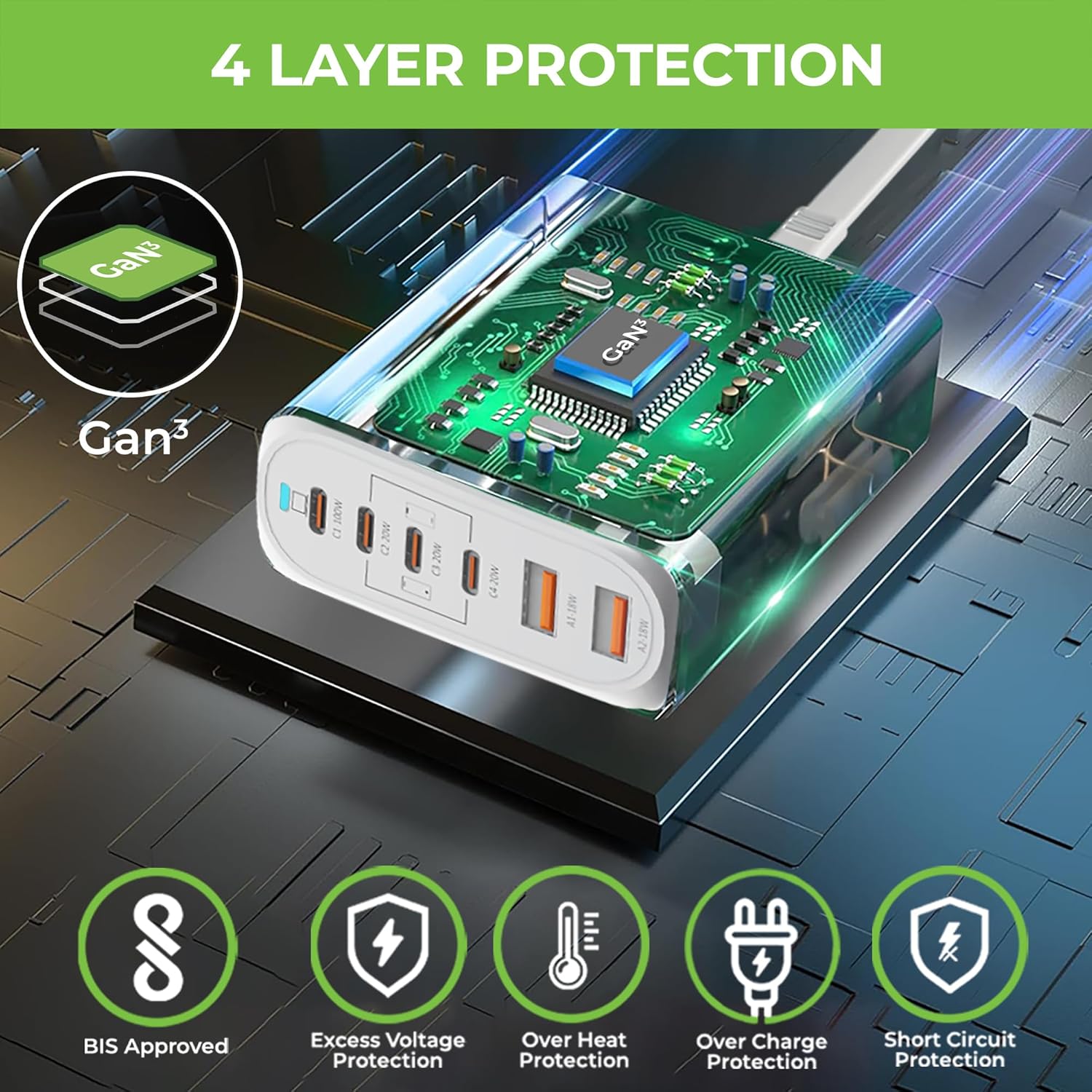 UltraProlink 100W PD PPS Fast Charger Adapter | GaN Desktop Charger Adapter | 4 Type-C & 2 USB-A Ports | for MacBook Pro/Air, Laptops, iPhone 15 Pro Max, Galaxy Phones, |Boost Unity|UM1182|White offers donot miss 5 UltraProlink 100W PD PPS Fast Charger Adapter | GaN Desktop Charger Adapter | 4 Type-C & 2 USB-A Ports | for MacBook Pro/Air, Laptops, iPhone 15 Pro Max, Galaxy Phones, |Boost Unity|UM1182|White offers donot miss