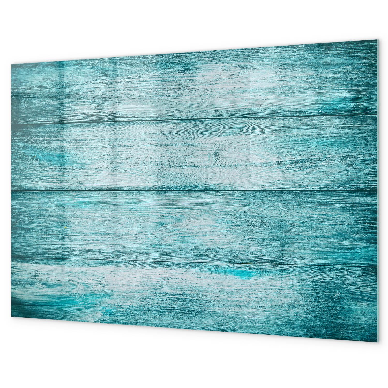 Pizarra de vidrio con diseño 60x40 cm | Madera vieja azul
