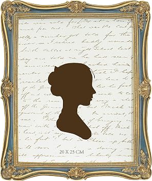 AELS 5x7/8x10 Inch Vintage Picture Frame, Elegant Antique Photo Frames with Glass Front, Photo Display, Tabletop Wall Hanging, Gift Ideas, Gold Gold and Blue, 8x10