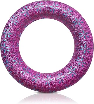 Singing Bowl Cushion 8 Inch for Tibetan Singing Bowls, Handmade Silk Brocade Round Cushion Pillow for Sound Healing and Crystal Sound Bowls Accessories8 Inch,DeepMagenta