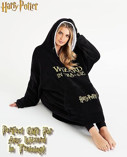 Miniatura 3 de Harry Potter Manta de gran tamaño con capucha para mujeres, hombres y adolescentes, manta de forro polar
