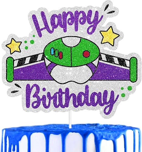 Miniatura 1 de Mochila de astronauta Squirter Happy Birthday Cake Topper  Perfecto como una fiesta de cumpleaños temática de juguete para niños o niñas, una fiesta