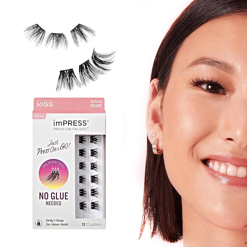 Amazon.com: KISS imPRESS Falsies Press On Self Adhesive