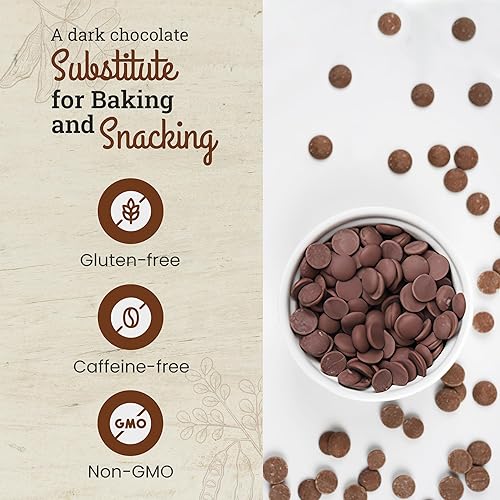 Miniatura 7 de Missy Js - Chips orgánicos de algarroba sin azúcar, 8 onzas, veganos y sin gluten, sustituto de chocolate saludable sin cafeína para hornear y