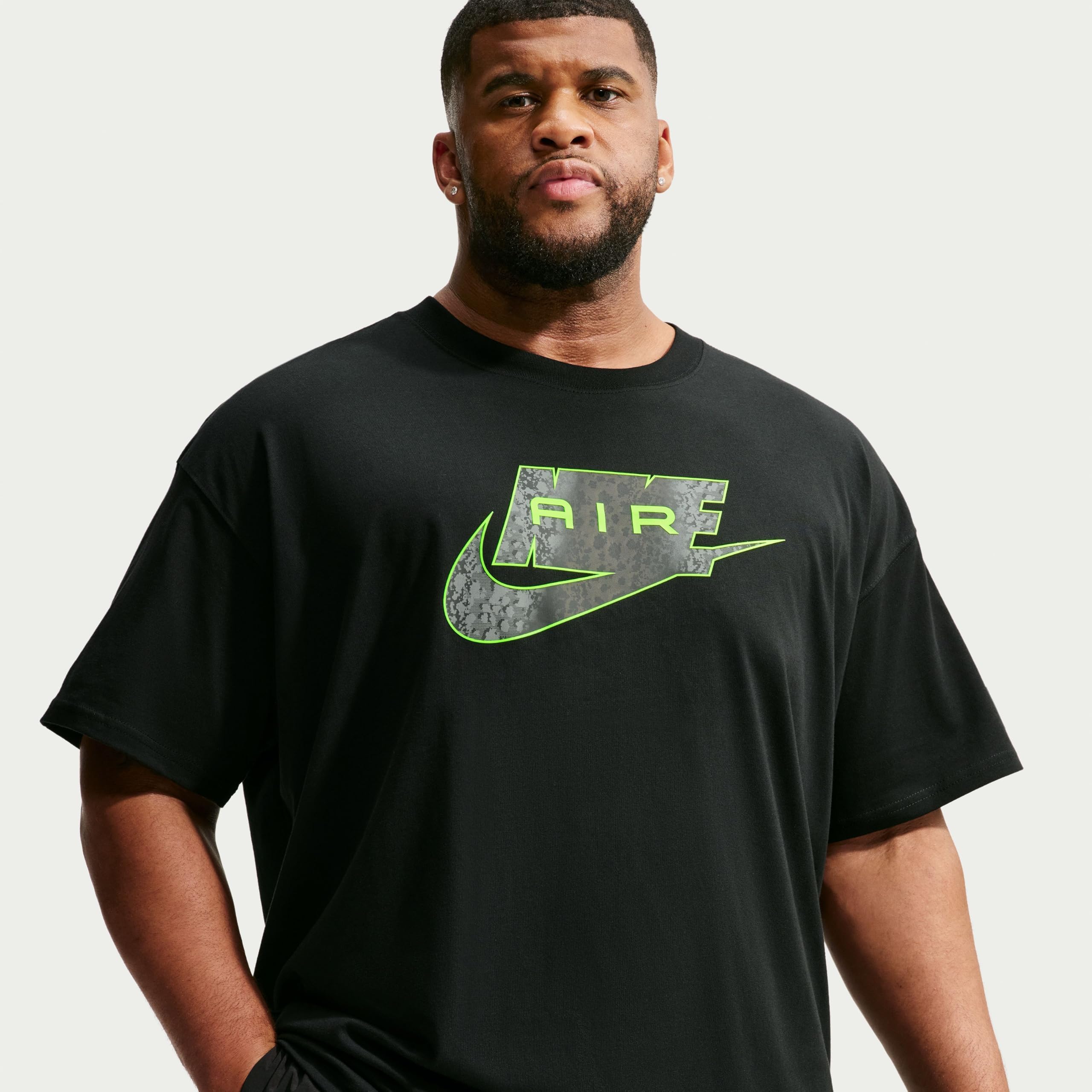 Nike Męska koszulka M NSW TEE LSE AIR AOP bawełna tkanina Black L