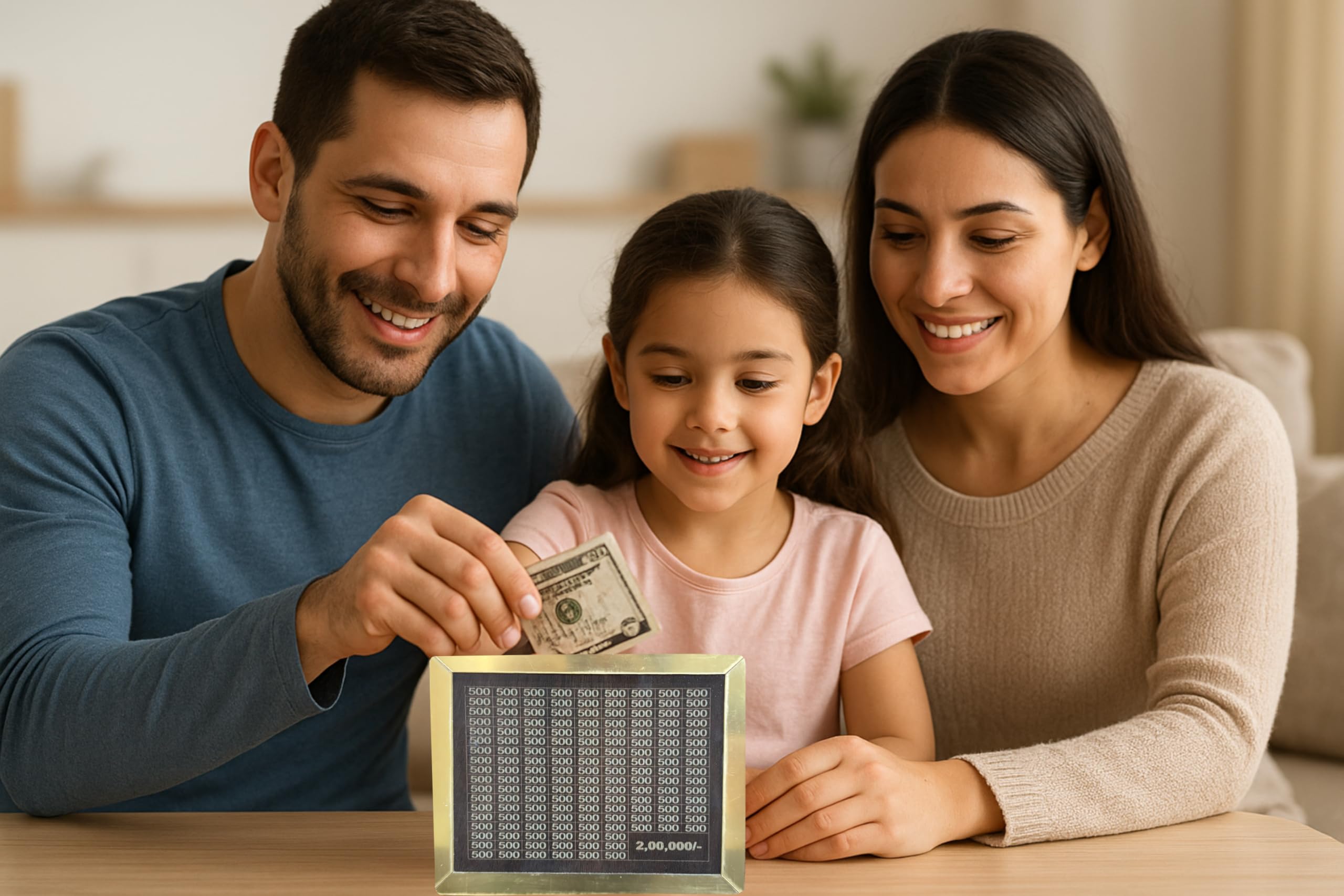 JAYTOP Money Saving Box for Adult 200000, Piggy Bank 200000 for Kids Boys and Girls, Money Box, Wooden Money Bank, Gullak with Carved Design, 2 Lakh Money Savings Box (200000) 4