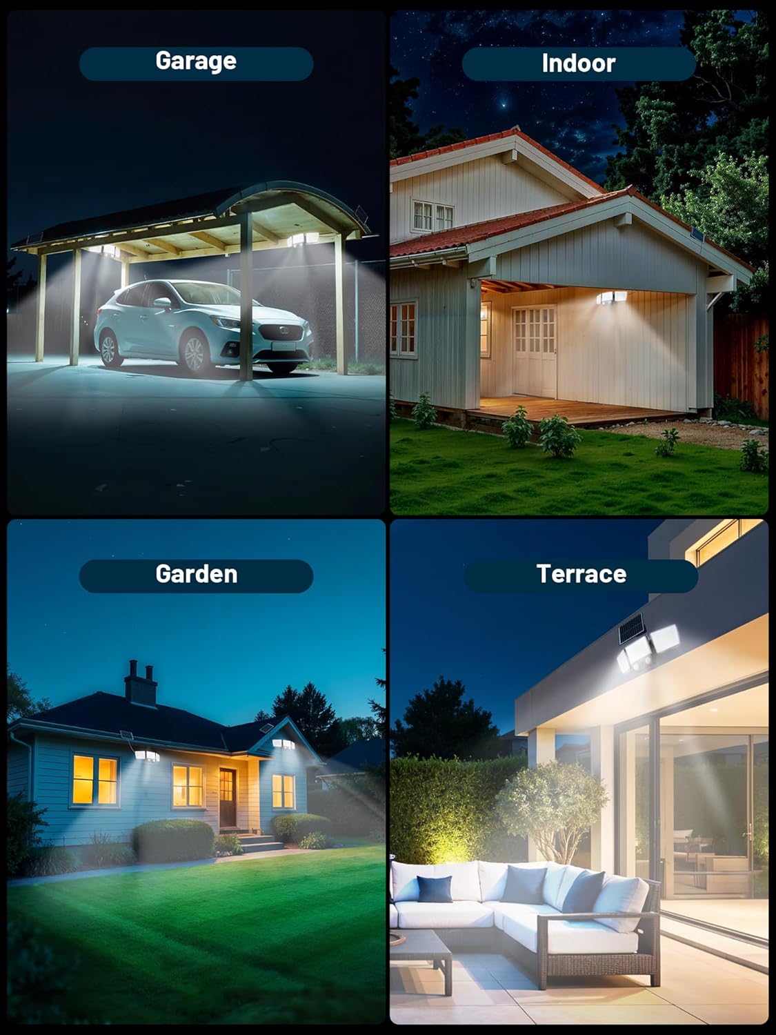 Chiyu Solar Flood Lights Outdoor Waterproof with 5 Lighting Modes,Solar Flood Lights Outdoor Waterproof with 23FT Cable,246 LED Solor Outside Light with Remote Control