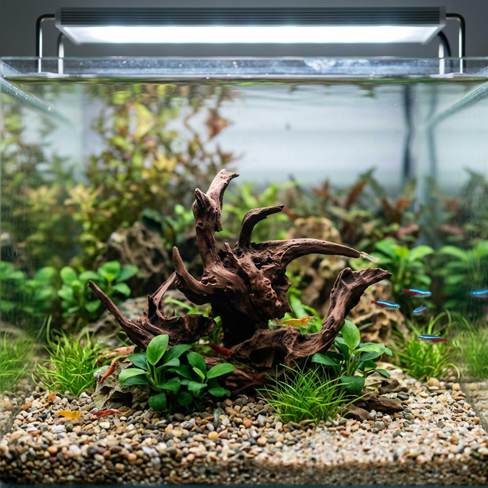 4 Pièces Bois Flotté pour Aquarium, Racine Aquarium Naturelle, Décoration Aquarium pour Paysage Aquatique, Branches Décoratives pour Terrarium et Décoration Intérieure(5-10CM, 10-15CM)