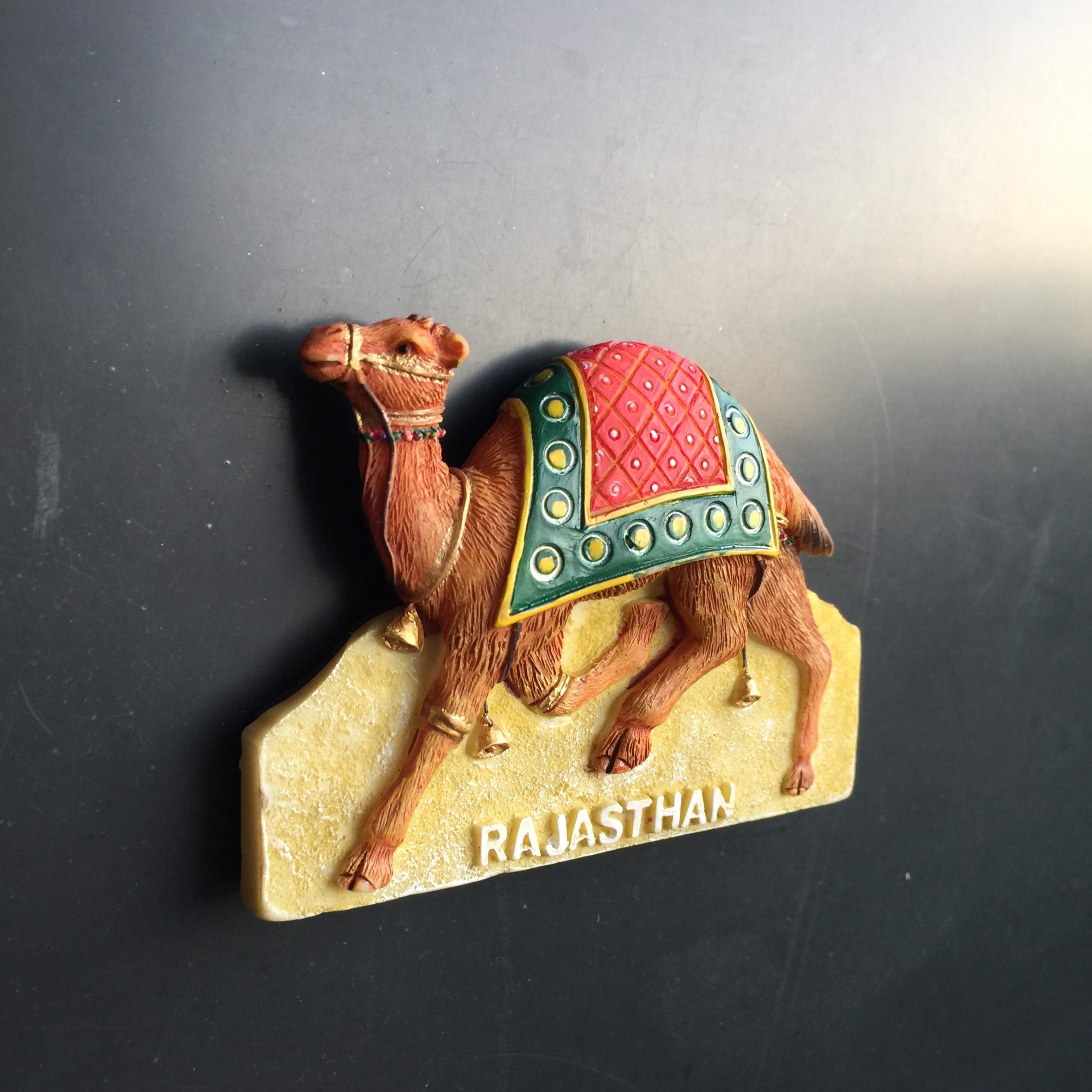 N/A Camel Festival in Rajasthan India 3D Magnete per Frigorifero Artigianato Souvenir Magneti per Frigorifero in Resina Collezione Regalo da Viaggio