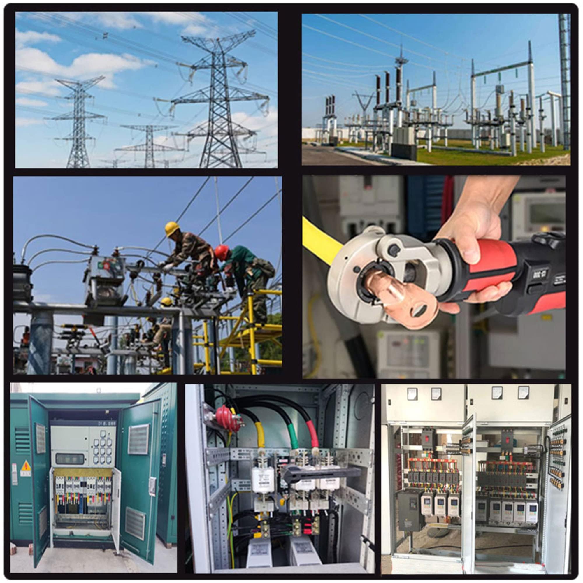 Herramienta de crimpado hidráulica eléctrica profesional de 16-300 mm², juegos de troqueles incluidos