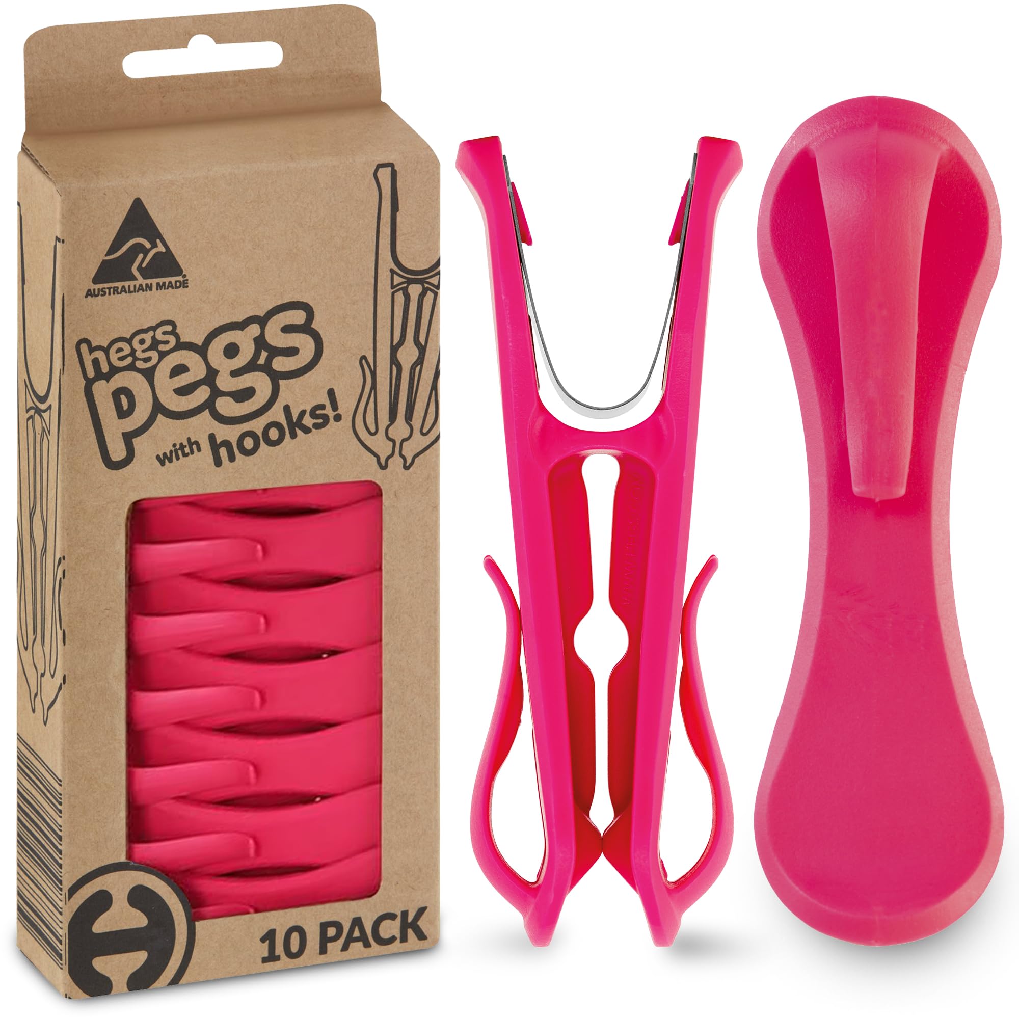 Hegs - The Smartest Heavy Duty Clothespins With Hooks (24