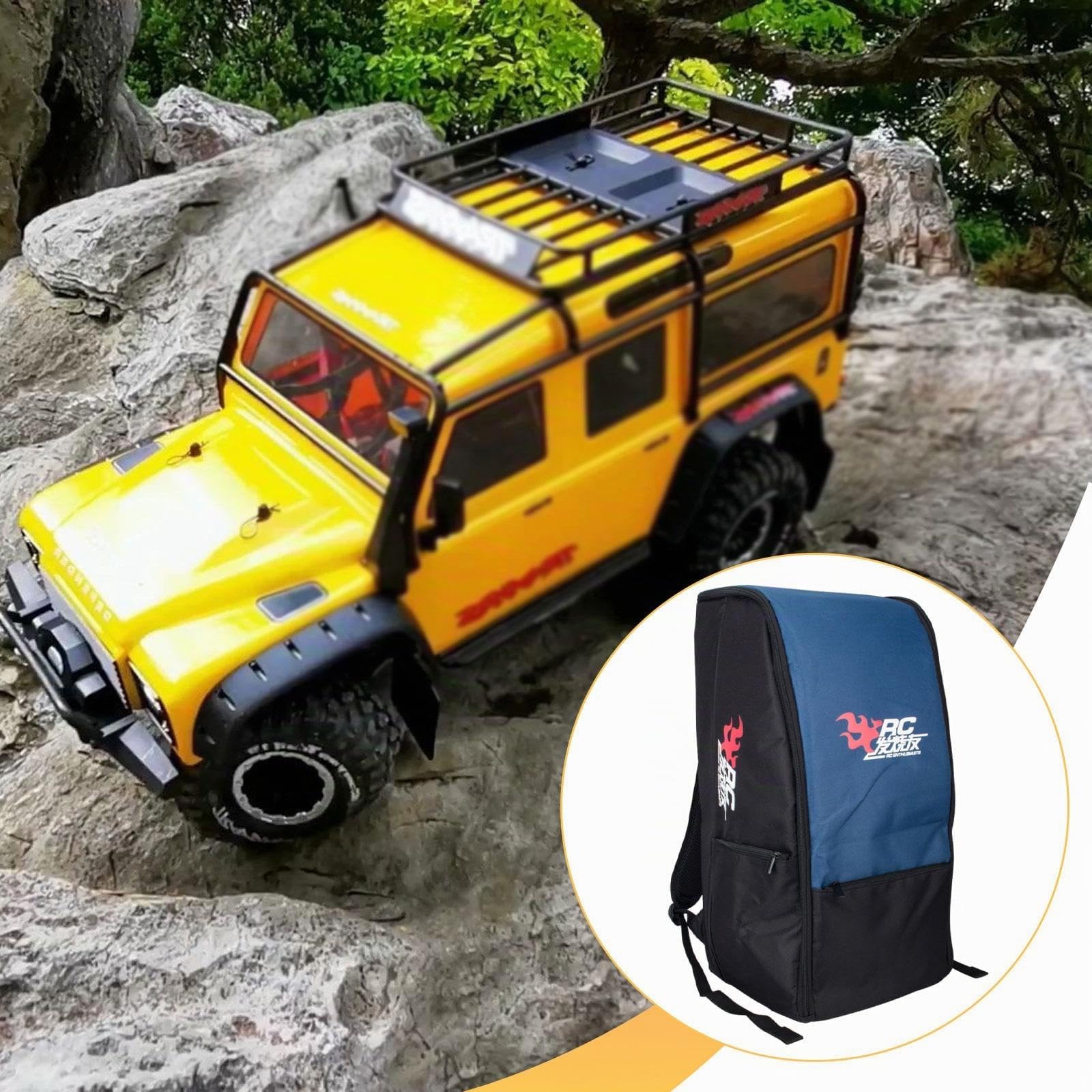 RC Car Mochila Organizador de Control Remoto Nylon Reforzado con Bolsillos Independientes Y Cremallera Robusta Adecuado para de Coches, Azul