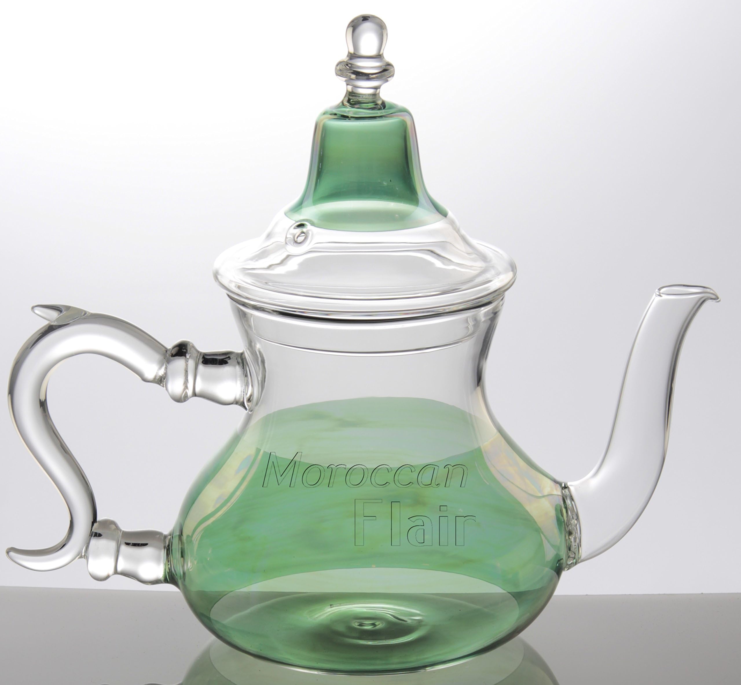 Green Glass Tea Pot