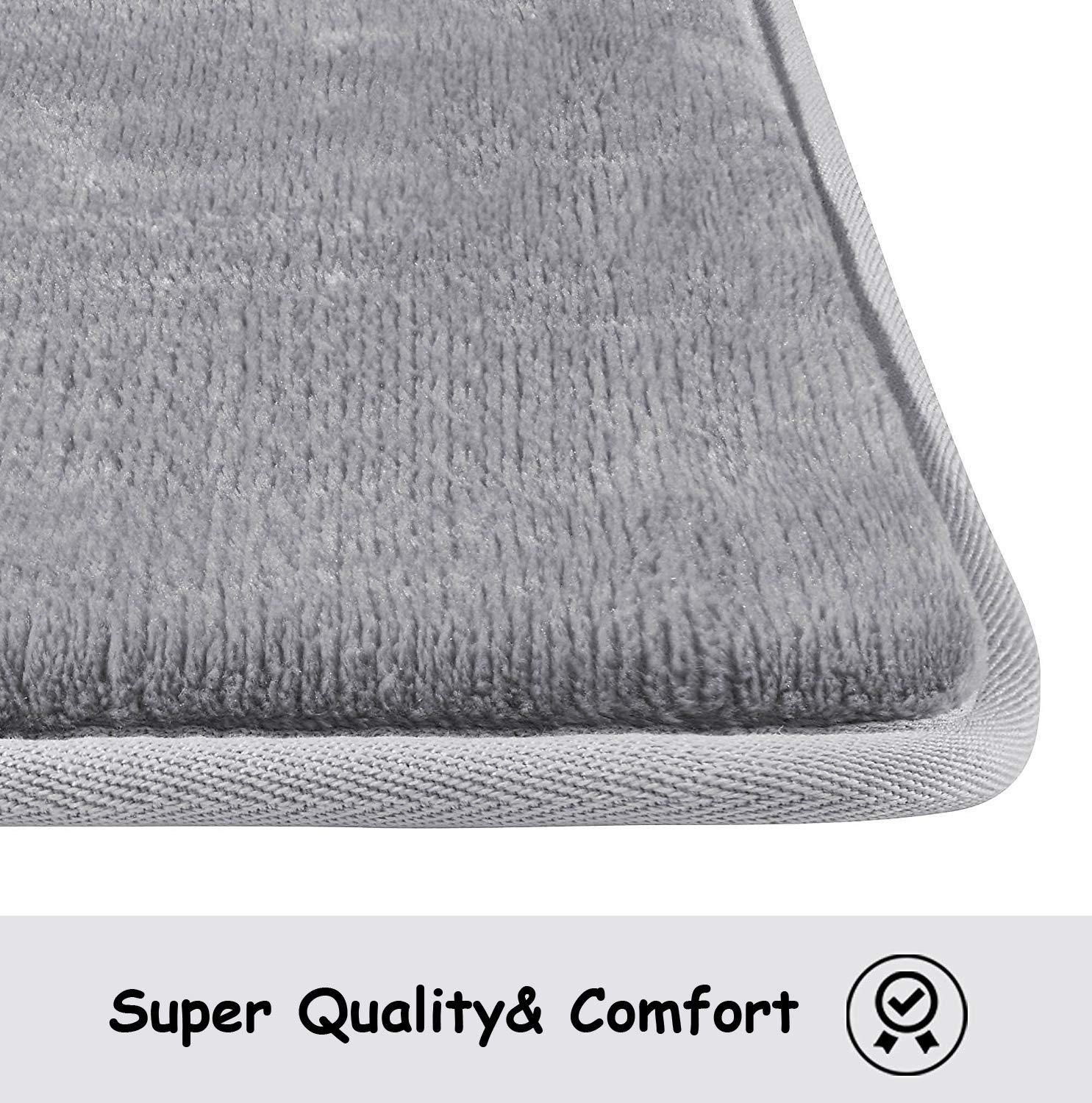 WPM increíblemente Suave y Absorbente Alfombrilla de baño de Espuma de Memoria, 17 por cm