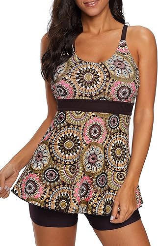 American Trends Plus Size Womens Tankini trajes de baño boyshort traje de baño tankini Top trajes de baño