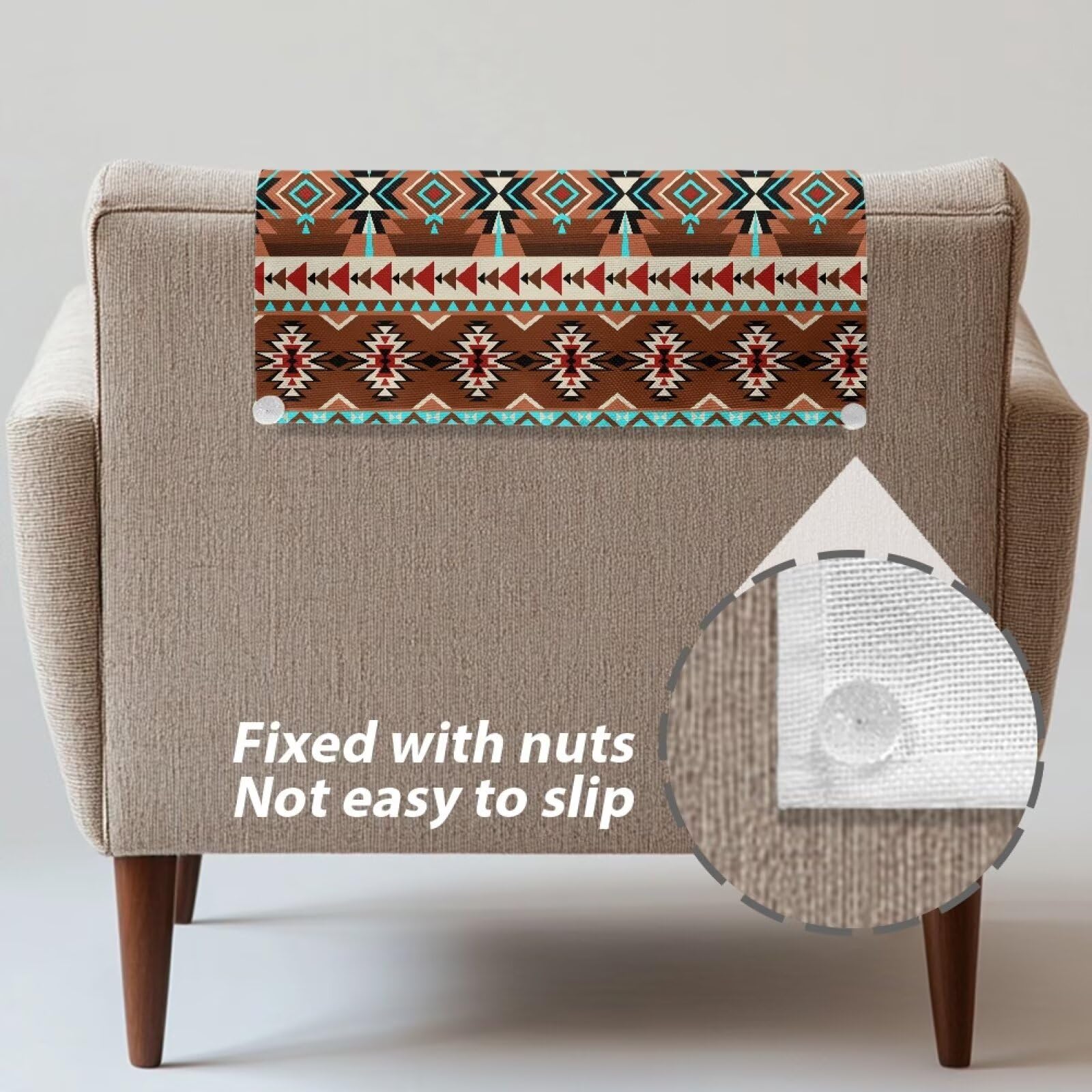 NETILGEN Set van 2 PU-lederen fauteuil hoofdsteun beschermers voor