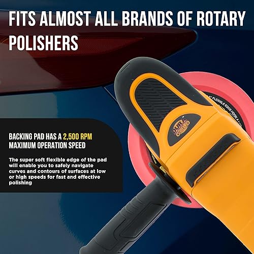 Miniatura 4 de Dura-Gold Pro Series - Almohadilla de respaldo de gancho y bucle de pulido de borde flexible súper suave de 6 pulgadas, 58 pulgadas - 11 hilos -