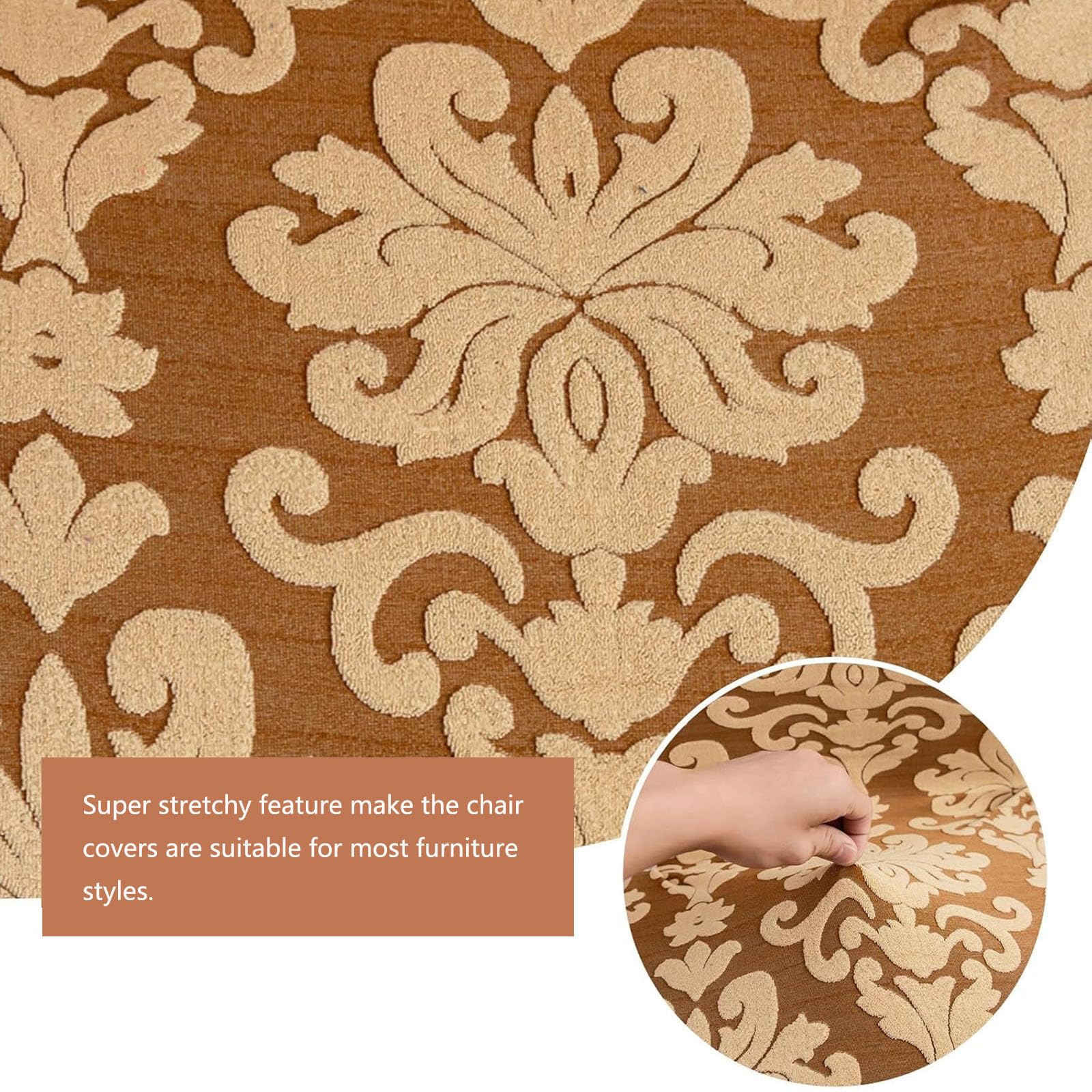 Fundas para sillas sin brazos, fundas elásticas para sillas sin brazos, para sala de estar, dormitorio, hotel (amarillo, 2 piezas)