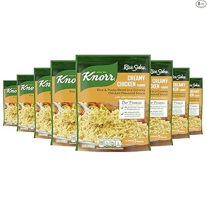 Knorr Rice Side Dish, Creamy Chicken, 5.7 oz (8-Count)~ With Coupon & S&S @ Amazon