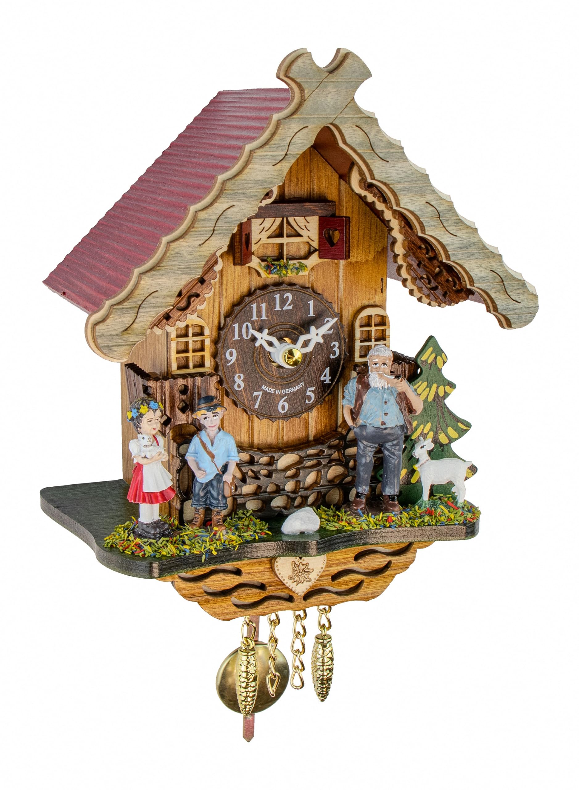Trenkle Multicolored Kuckulino Black Forest Clock Black Forest House With Quartz Movement And Cuckoo Chime