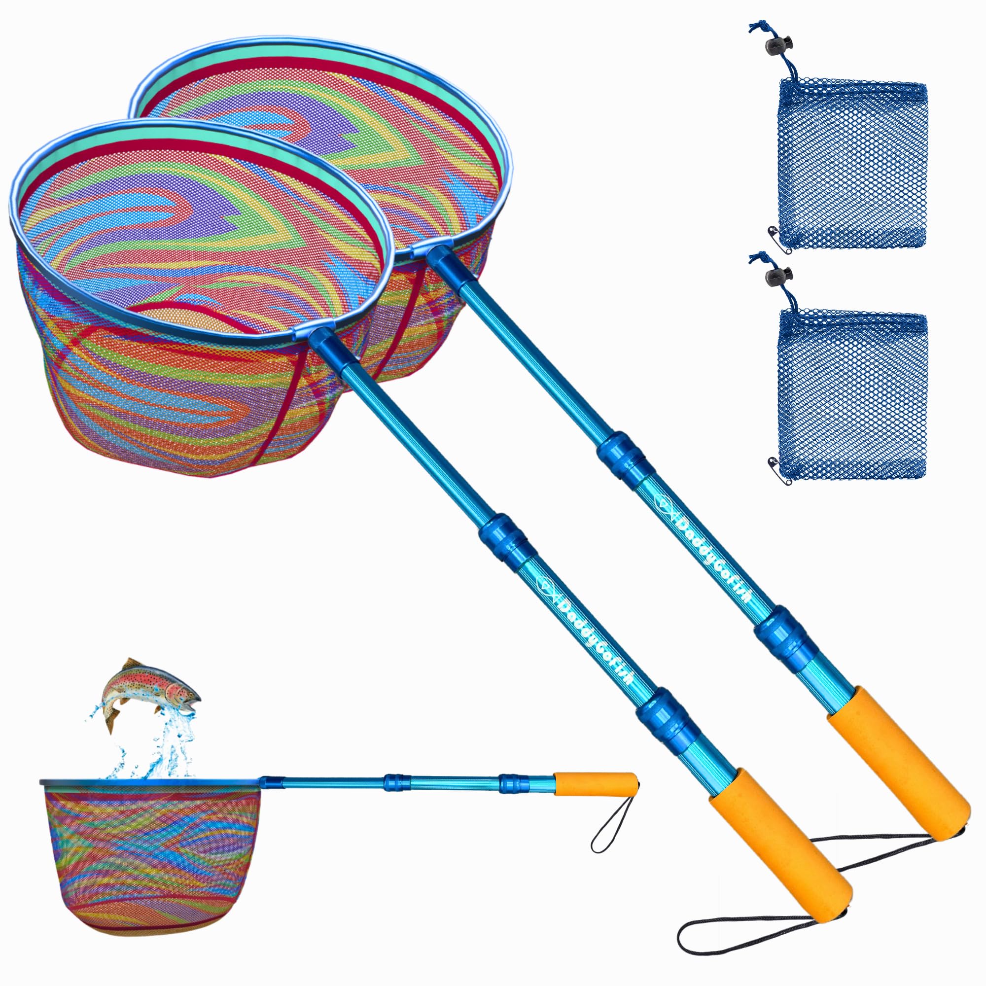 childrens extendable fishing net Amazon.com : DaddyGoFish Kids Fishing Net