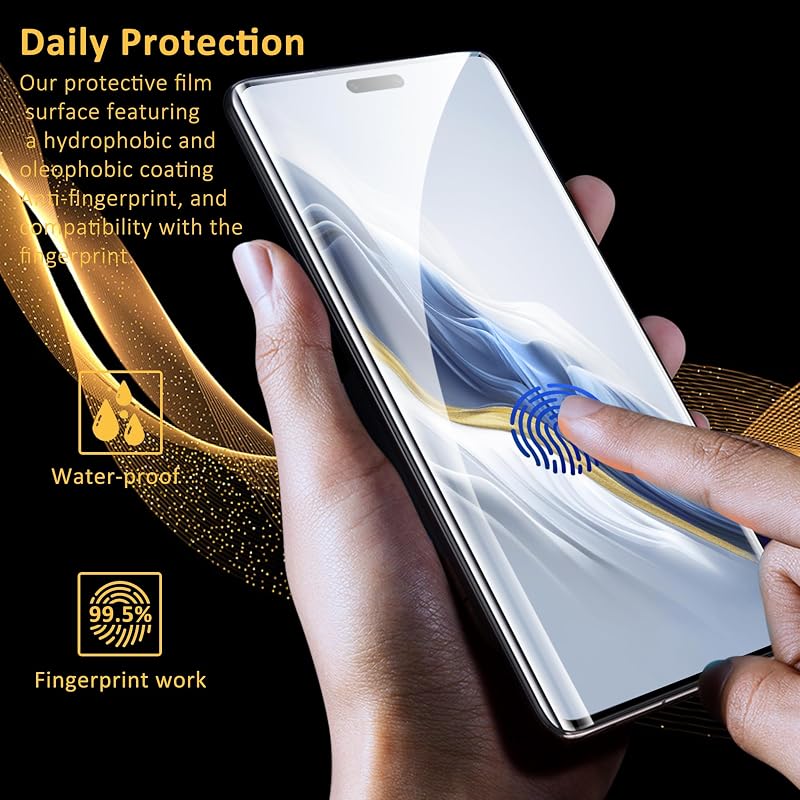 HOMEMO Honor Magic 6 Pro Védőüveg Szett - 2 db Képernyővédő + 2 db Kameravédő Üvegfólia, 9H Keménység, Karcálló, HD Tiszta, Ujjlenyomatbarát