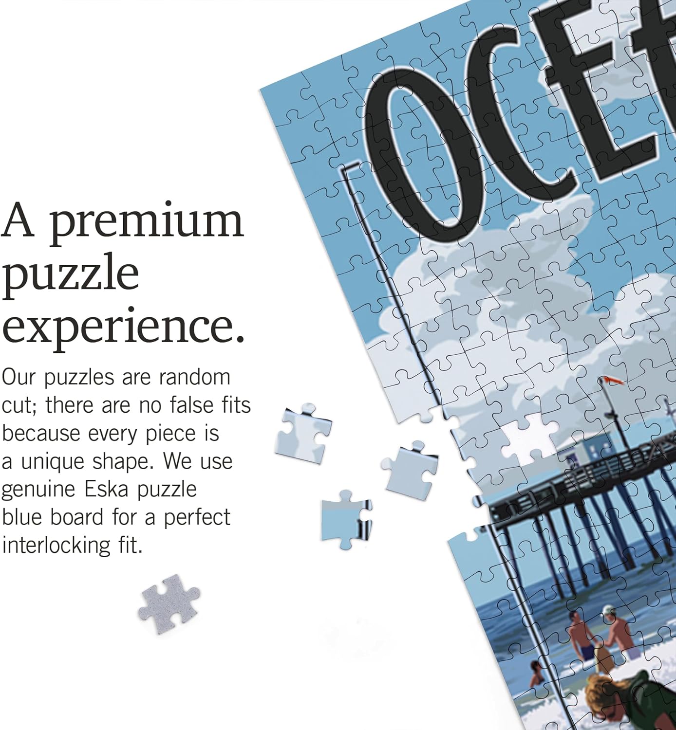 Lantern Press Ocean City, New Jersey, Lifeguard Stand, 1000 Piece Jigsaw Puzzle for Adults, Made in USA with Reference Poster