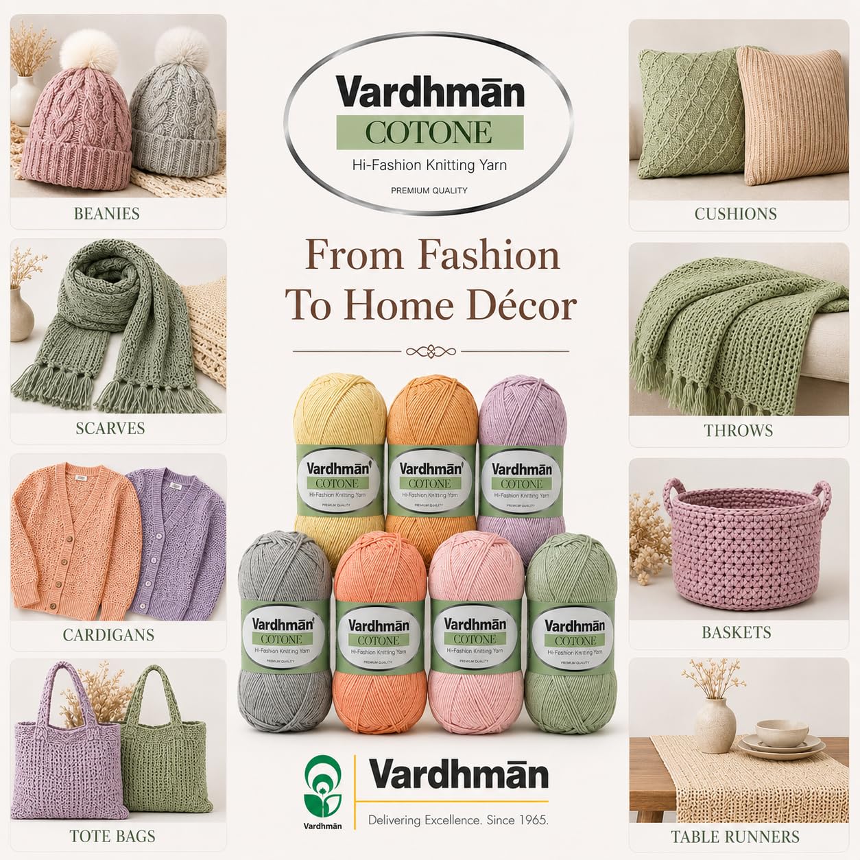Vardhman Cotone Yarn - 6 Ply Cotton Acrylic -6