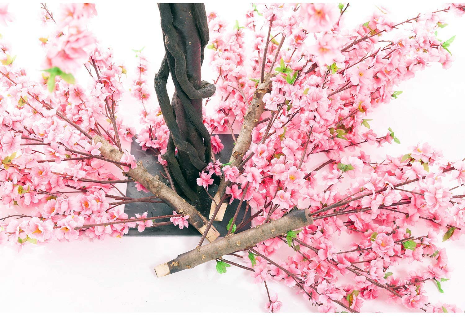 Buy BCXGS Artificial Peach Blossom Trees Artificial Cherry Blossom Tree Silk Flower 5 Feet Tall