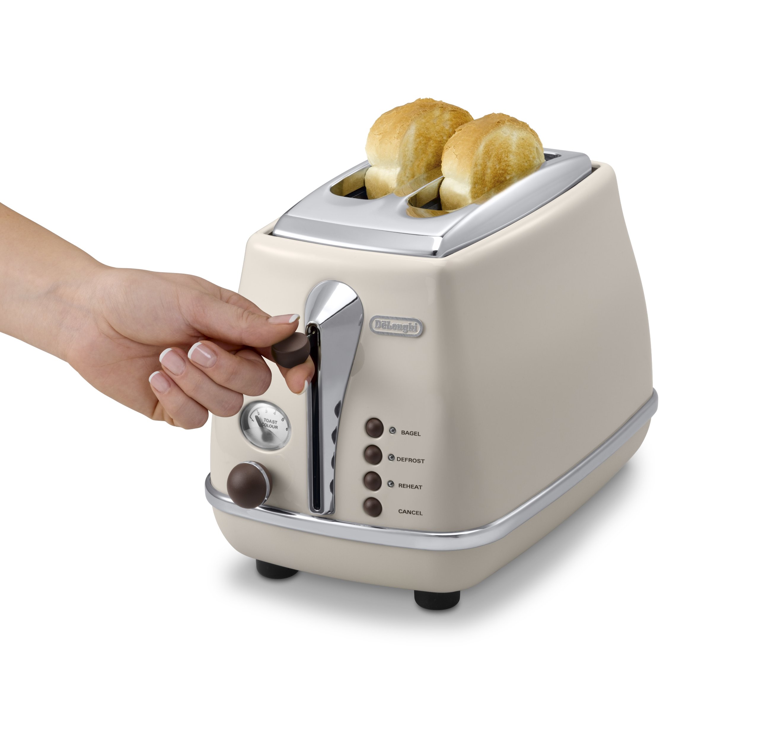 De'Longhi CTOV 2103.BG Grille-pain Icona Vintage (Crème)