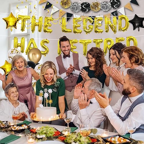 Miniatura 6 de Decoraciones de fiesta de jubilación para mujeres, decoraciones de feliz jubilación para hombres, globos de jubilación, globos de la leyenda ha