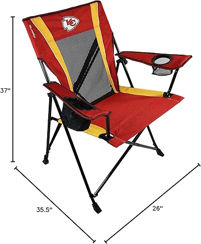 Vista 131 de Kijaro Dual Lock Pro NFL - Silla plegable para fanáticos deportivos, 26 pulgadas de largo x 35.5 pulgadas de ancho x 37 pulgadas de alto, New New