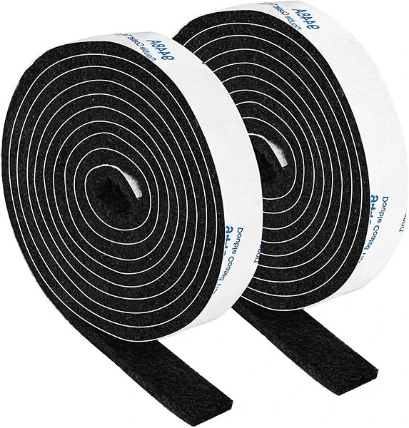 Felt Strips with Adhesive Backing, Felt Tape with Adhesive Backing, Felt Furniture Strips 2 Pack Roll 1/2x 60 Inches Black, Felt Strips for Furniture