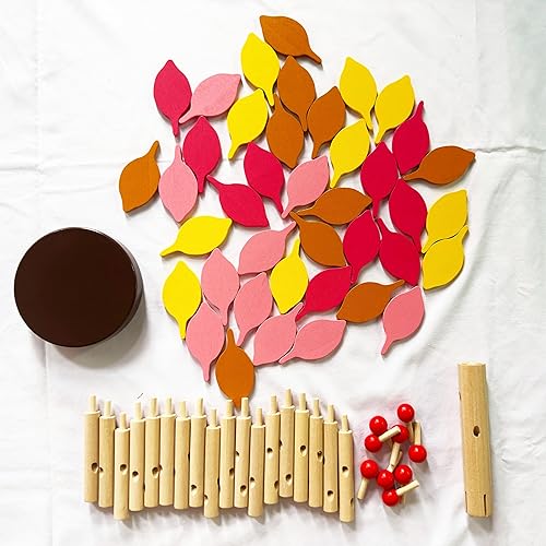 Miniatura 9 de Carykon Bloques de construcción de educación para la primera infancia, combinación de árbol de montaje de madera, para niños y niñas, rompecabezas