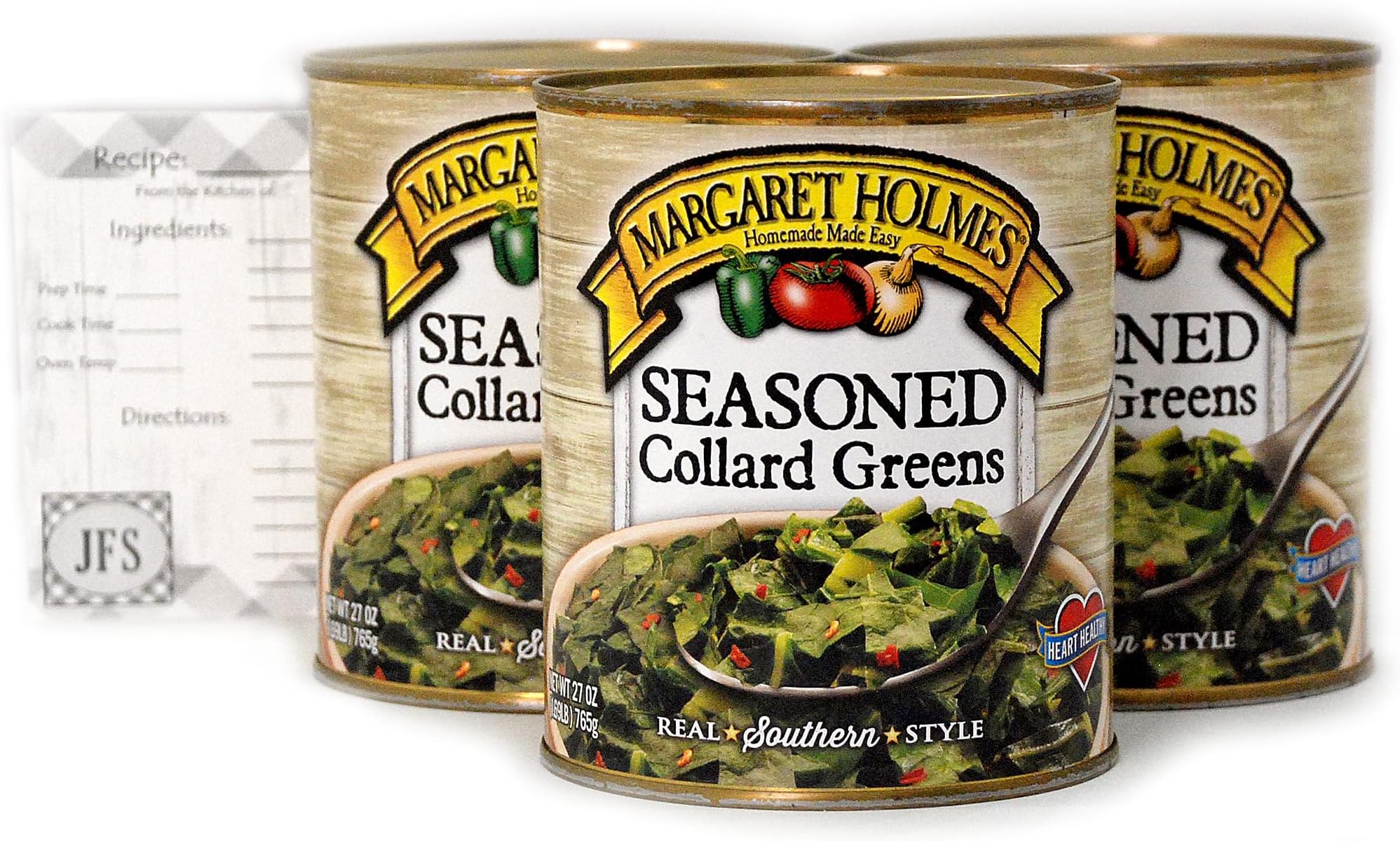 Margaret Holmes Seasoned Collard Greens Bundle, 27 Oz Cans (Pack of 3)