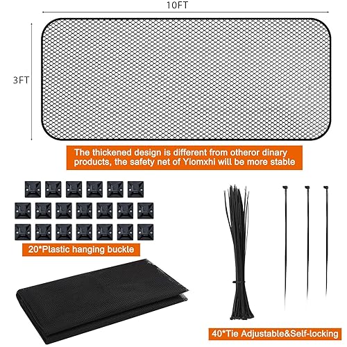 Miniatura 4 de Red de seguridad infantil, protector de barandilla duradera para escaleras de seguridad de bebés, barandilla de balcón, barandilla de malla a prueba