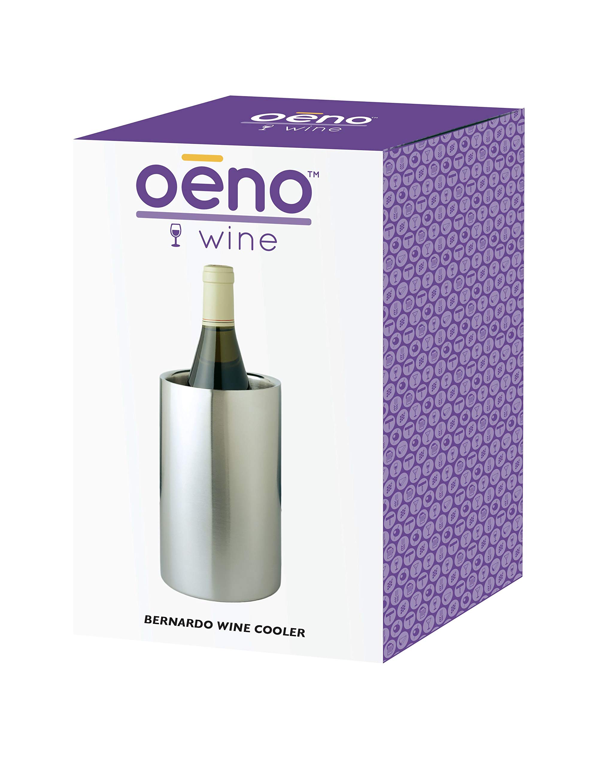 Oenophilia Bernardo Wine & Champagne Cooler Chiller - Double Walled, Stainless Steel Design Keeps Bottles Cold for Hours