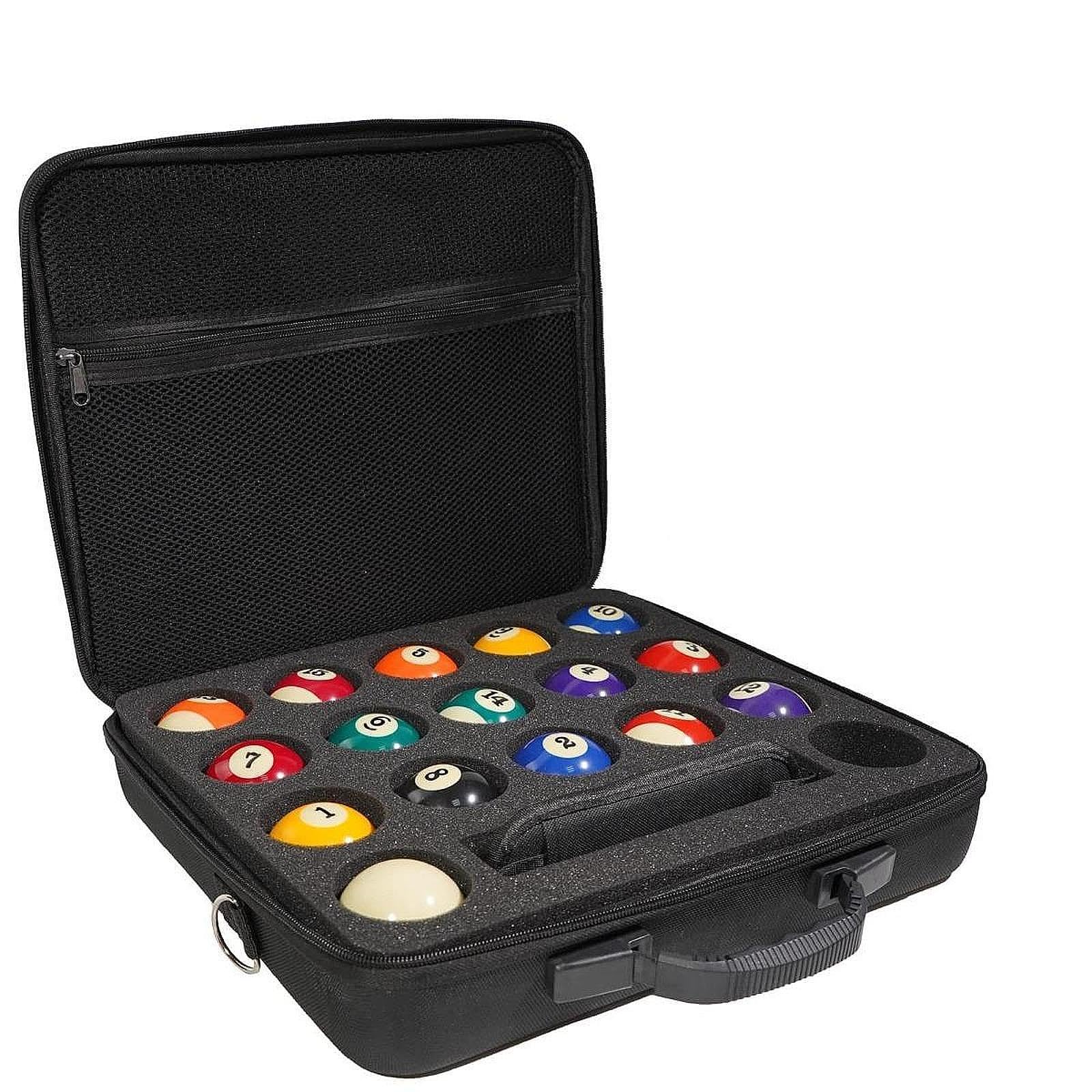 Étui pour Boules de Billard Sac de Rangement pour Billard Boîte de Transport pour Balles Billard Organisateur avec Bandoulière pour Transporter Ranger Organiser