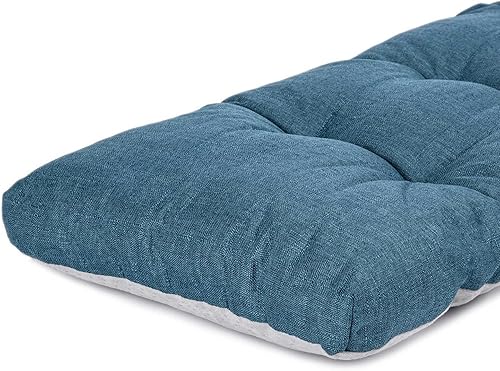 Miniatura 5 de SEKUMDAN Cojín de banco para silla de exterior, duradero, antideslizante, sobrellenado para porche, columpio, piano, sofá biplaza, muebles de