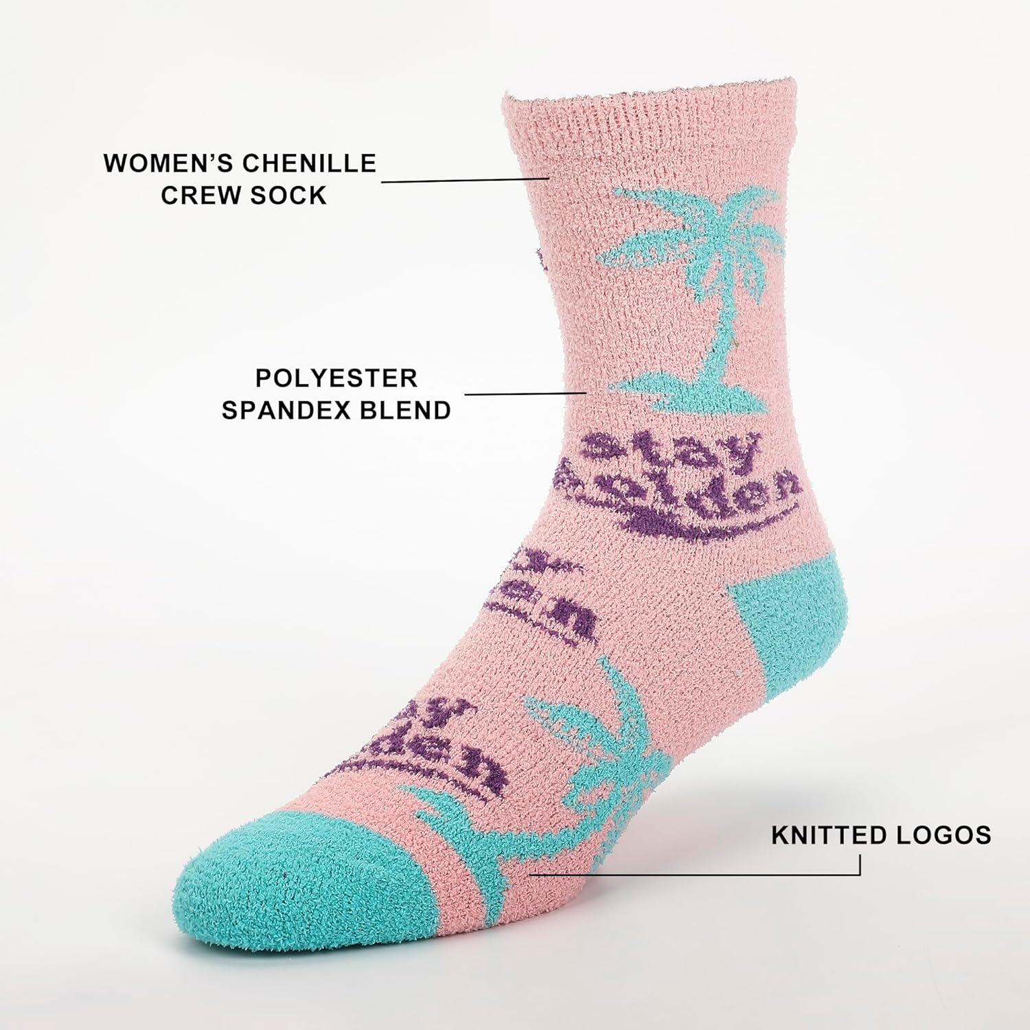 Bioworld Golden Girls Stay Golden Womens Chenille Cozy Crew Socks - Image 2