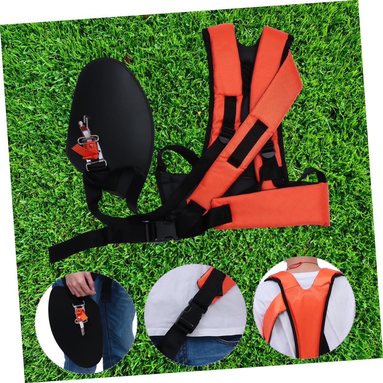 Cinturón Acolchado y Material de Tela Oxford para Desbrozadora Correa de Hombro en Forma Doble Tirante Ajustable para Trabajo Cómodo