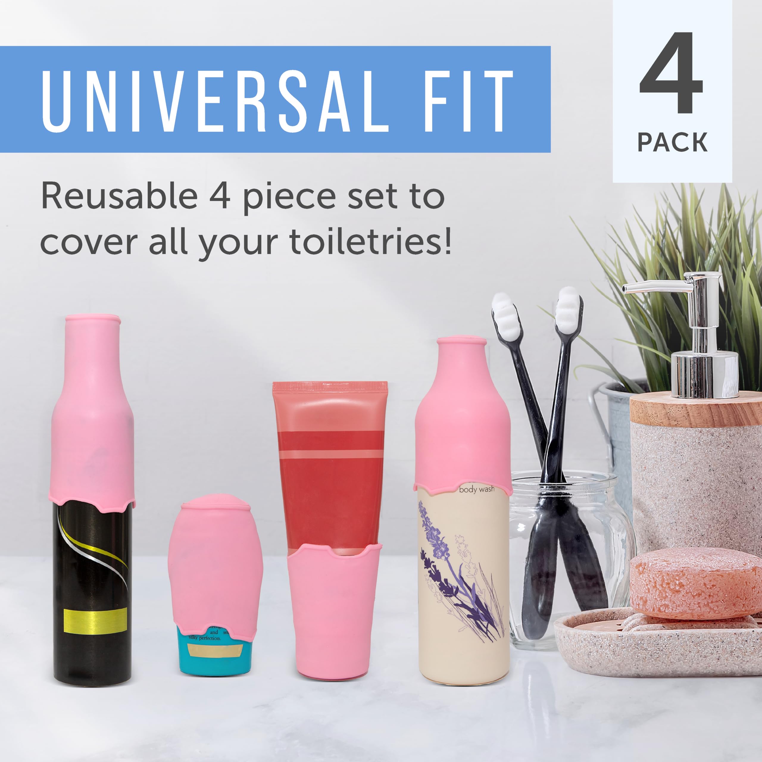 Amazon.com: Maplefield Silicone Travel Bottle Covers - Pack of 4