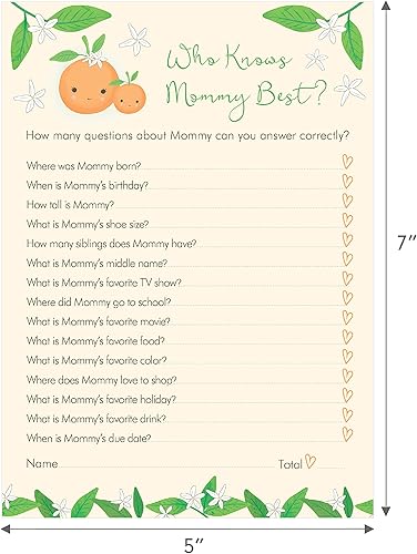 Miniatura 4 de Little Cutie Baby Shower Game Who Knows Mommy Best (24 unidades)