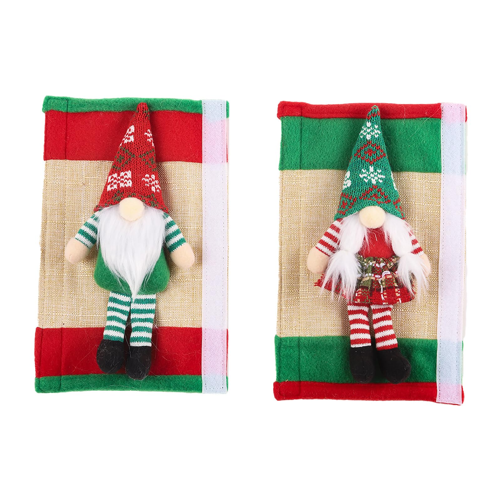 YROHGKPN Of 2 Christmas Themed Fridge Oven Handle Covers Washable Handlebar Gloves Elegant Refrigerator Protectors Christmas Refrigerator Covers