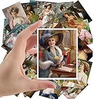 Vista 16 de Calcomanías grandes (24 piezas de 2.5 x 3.5 pulgadas) escenas de vida victoriana ilustración de revista vintage