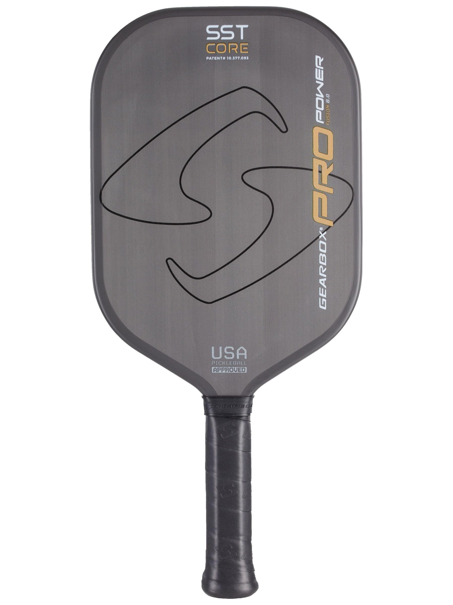 Gearbox Pro Power Fusion 8.0, Black Pickleball Paddle, Pickleball