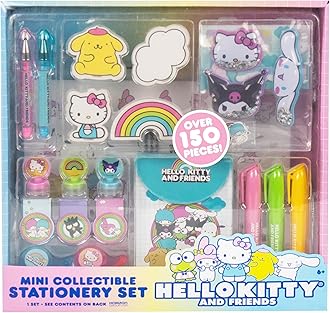 Hello Kitty and Friends Mini Collectible Stationery Set, Cute Stationery, Sanrio Accessories, Cute Sticky Notes, Kawaii School Supplies, Fun Office Supplies, Kawaii Stationery, Cute Stuff