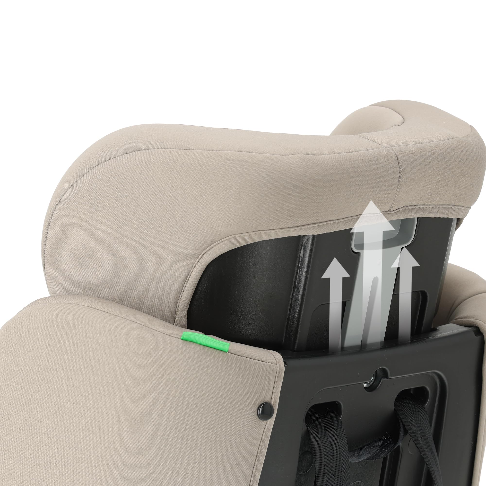 Deryan Carter i-Size - Asiento infantil para coche (75 – 150 cm, grupo 1/2/3, con cinturón de fijación, protección contra impactos laterales, reposacabezas ajustable, funda extraíble, 1,5 a 12 años