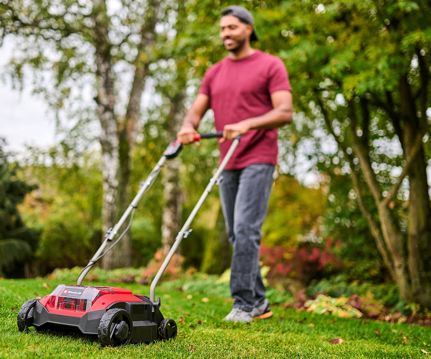 Einhell Aireador-escarificador con batería GC-SC 18/28 DS Li-Solo Power X-Change (18 V, 28 cm ancho de trabajo, sin escobillas, rodillo con 12 cuchillas, función Double-Slot, sin batería)
